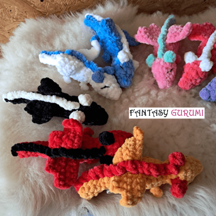 peluche dragon crochet