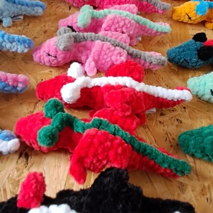 Mini dragon au crochet