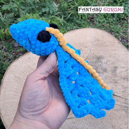 dragon toudoux plat au crochet
